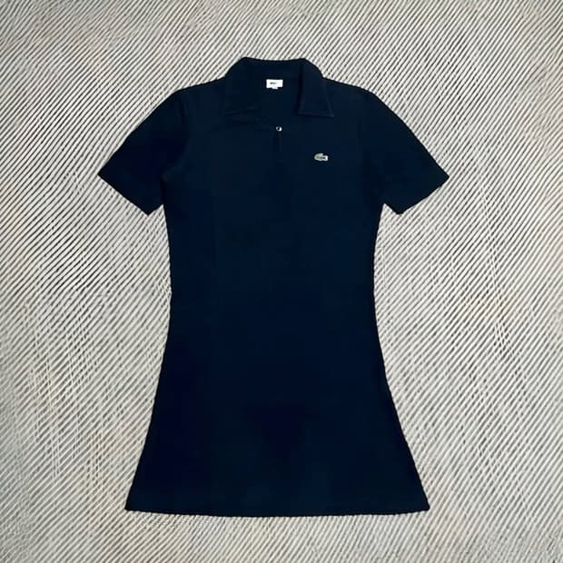[55] Lacoste 라코스테 네이비 코튼 슬림핏 원피스