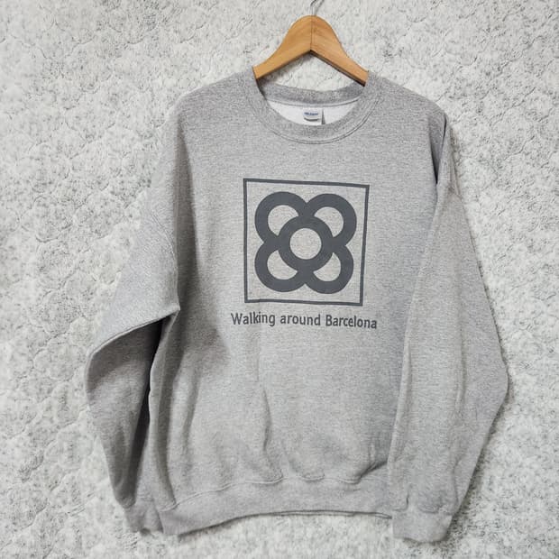 J445 [XL] 길단 프린팅 맨투맨 티셔츠