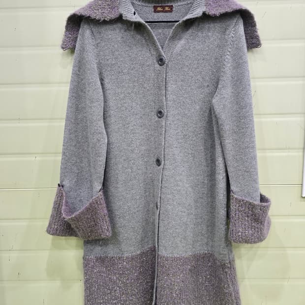 일본빈티지 캐시미어 혼방 니트 코트 M