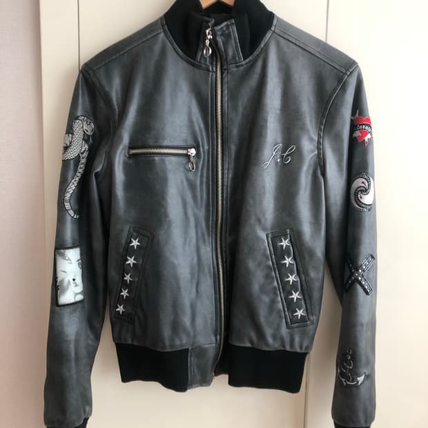 저스트 카빌리 빈티지 패치  보머자켓