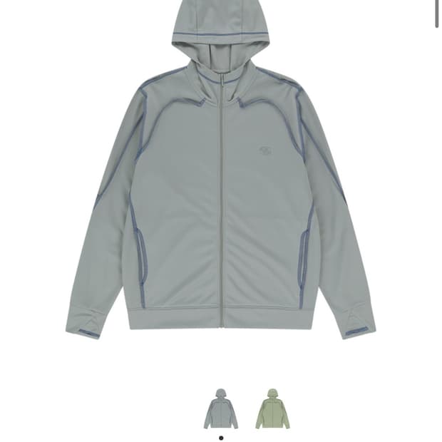 산산기어 오버록 메쉬 집업 그레이