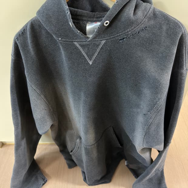 러셀 애슬레틱 데미지드 후드 100사이즈