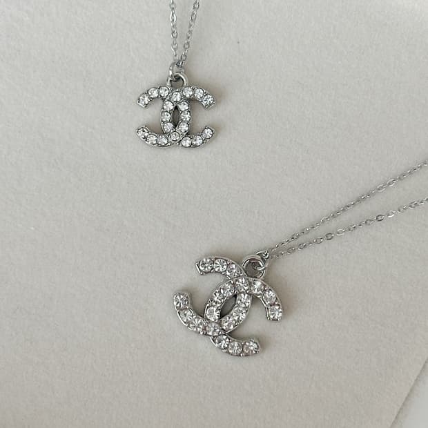 샤넬 CC로고 크리스탈 업사이클링 목걸이