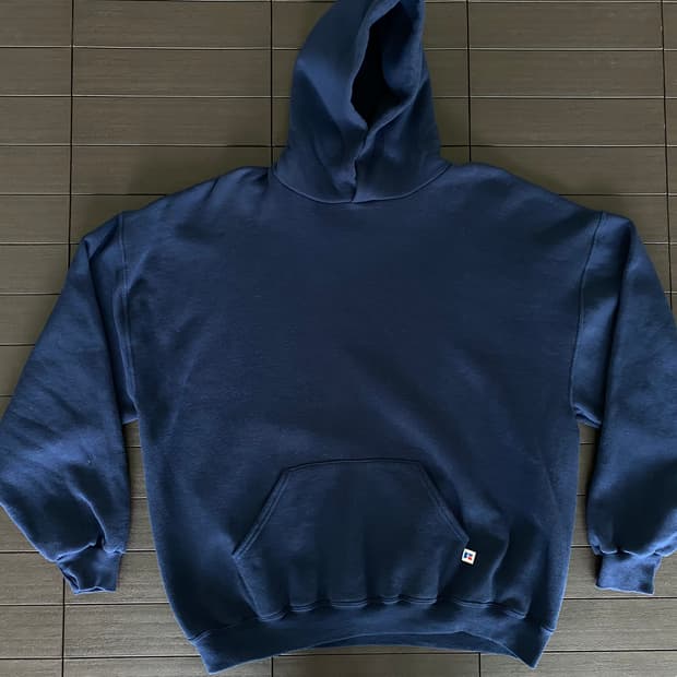 (XXL) 90s 빈티지 러셀 후드 네이비