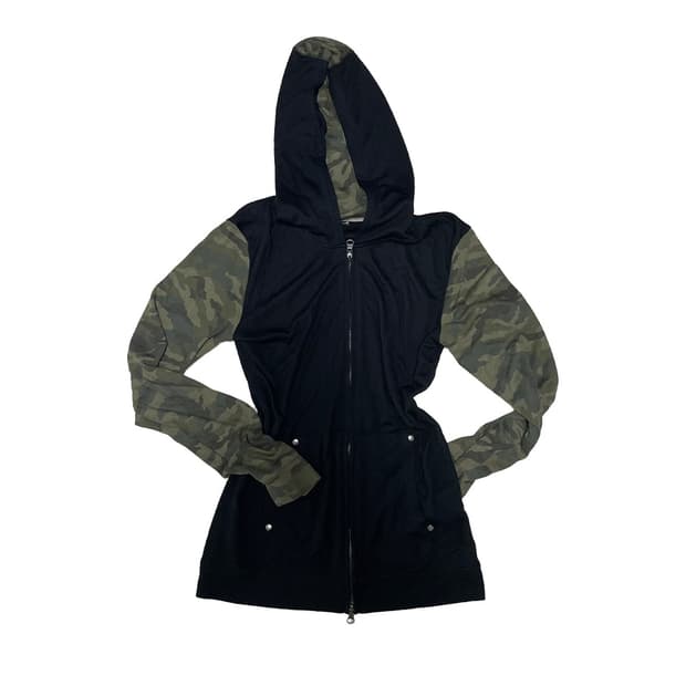 vintage y2k camo hoodie zipup