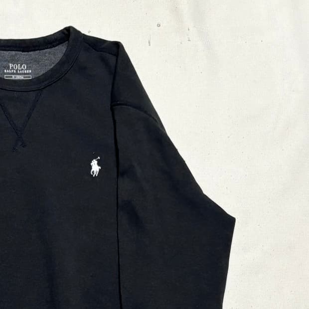 M 폴로랄프로렌 화이프 포니 블랙 맨투맨