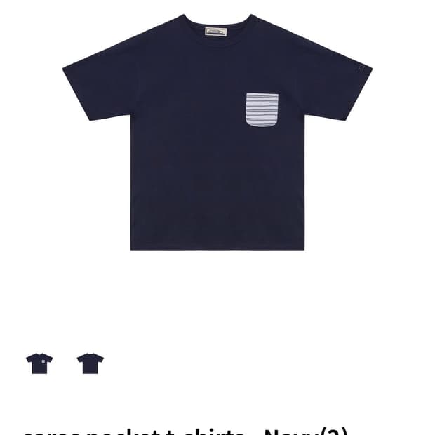 사로스 포켓 티셔츠 네이비 사이즈2