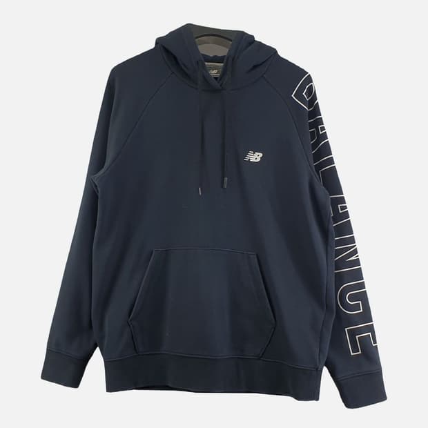 뉴발란스 블랙 남자 후드티 100 N8927