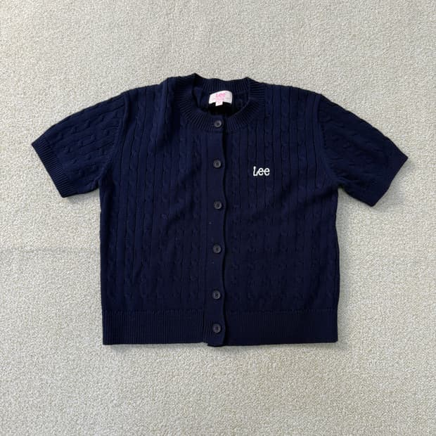 M LEE 반팔 니트 가디건 0223T