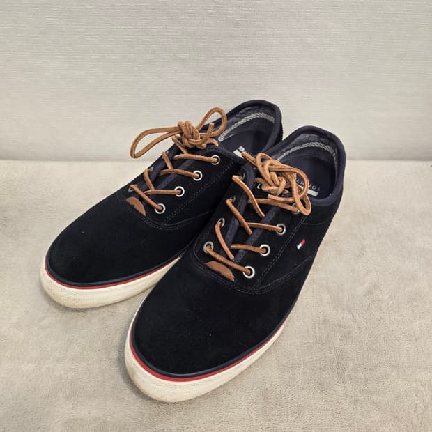 타미힐피거 남성 스웨이드 스니커즈 네이비 265