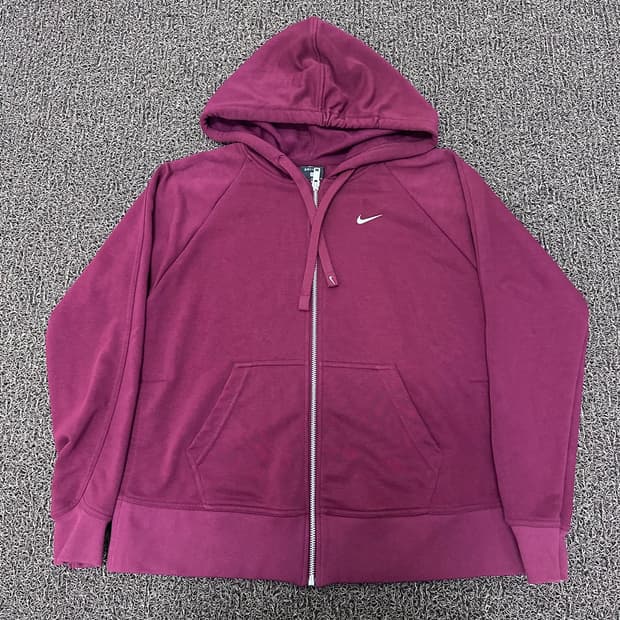 NIKE 나이키 버건디 여성 후드집업 S