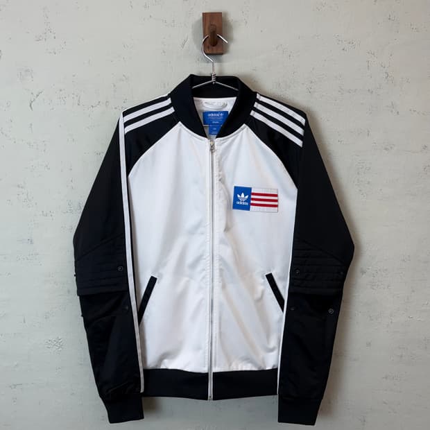 아디다스 빈티지 리타오라 성조기 검흰 삼선 져지
