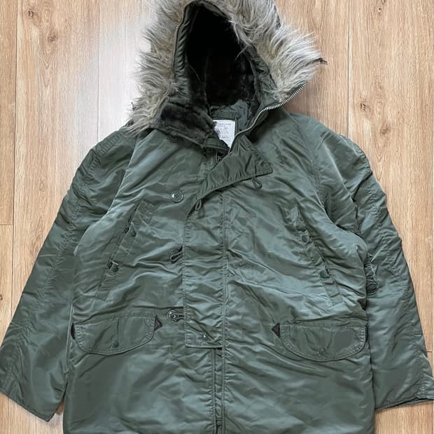 90s Made USA 알파인더스트리 빈티지 N3B 파카 (ideal지퍼