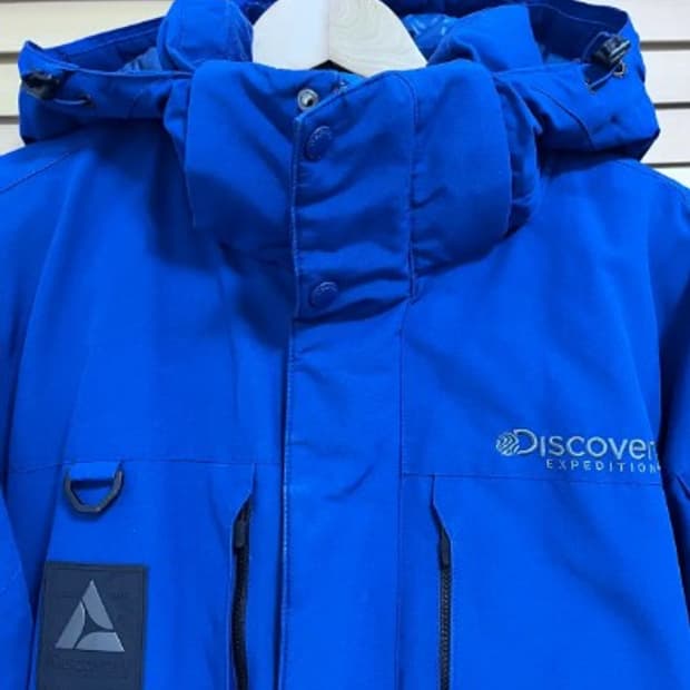 디스커버리 남성 블루구스다운패딩점퍼 95사이즈