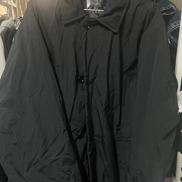 무인양품 워셔블 카라 패딩 롱코트