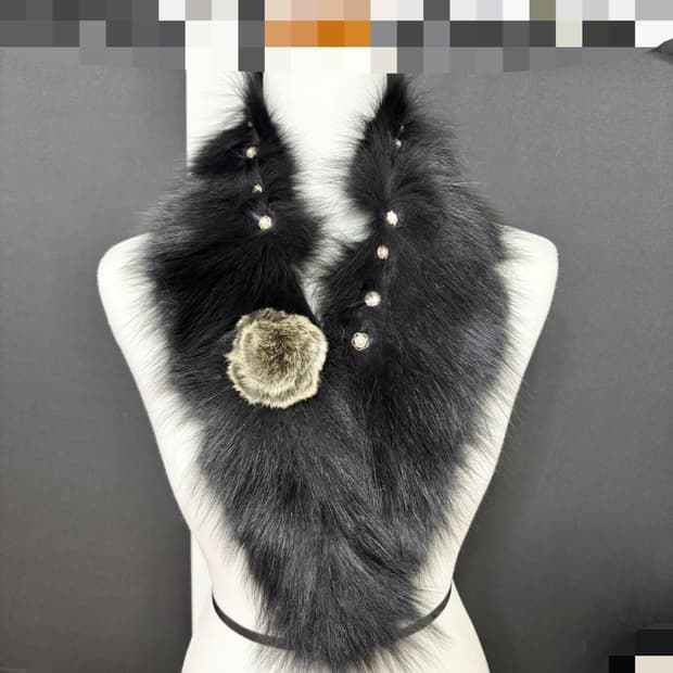 천연 폭스 목도리/카라/머플러