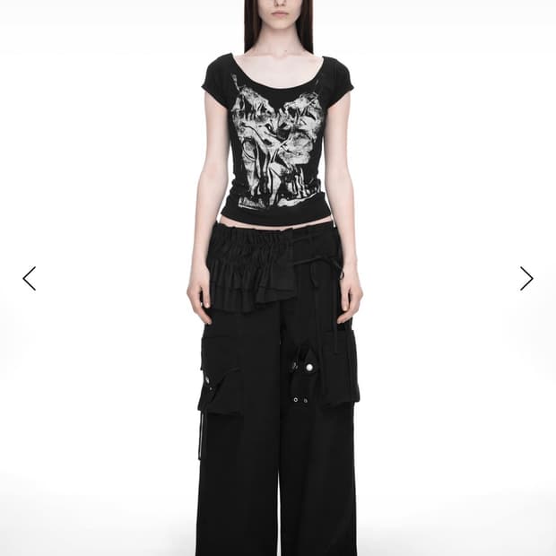 NACHE(나체) STRAP WIDE CARGO PANTS