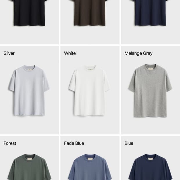 2(M) 포터리 수피마 코튼 반팔 티셔츠 / 포터리 반팔