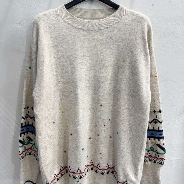 japan vintage 보카시 자수니트
