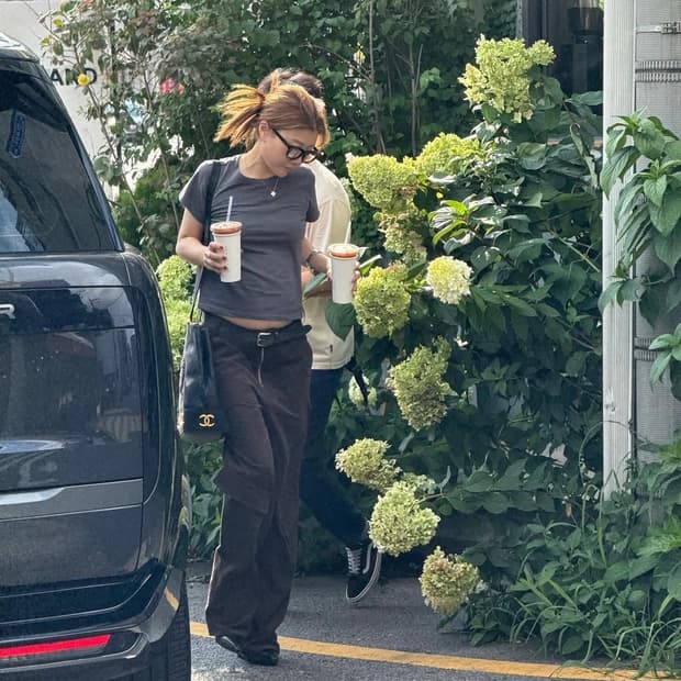 다이닛 마뗑킴 김다인 브라운 코듀로이 팬츠