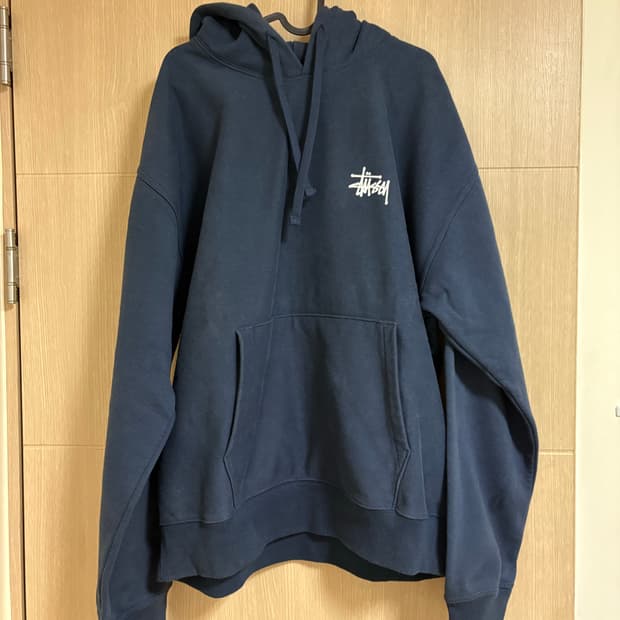 스투시 기본 후드 네이비 XL