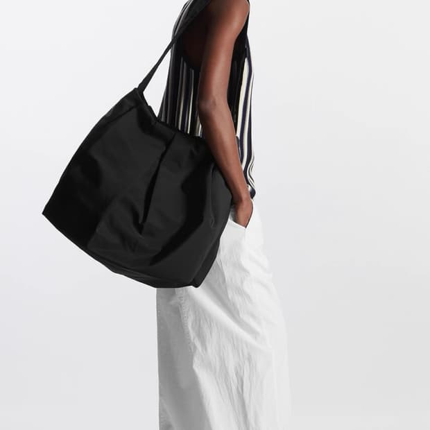 COS oversized drape bag black