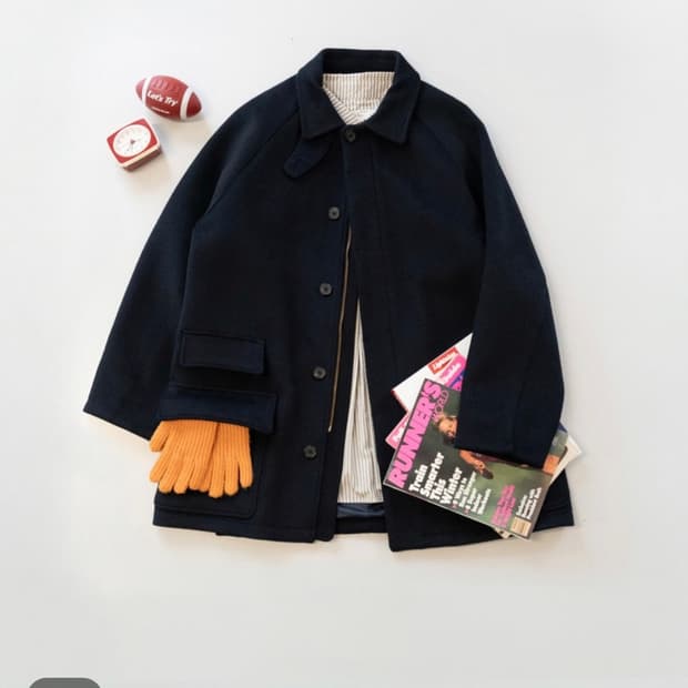 해브해드 City Wool Half Coat 네이비