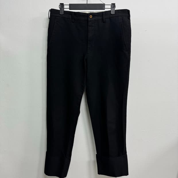 꼼데가르송 옴므플러스 축융 폴리 턴업 팬츠 S