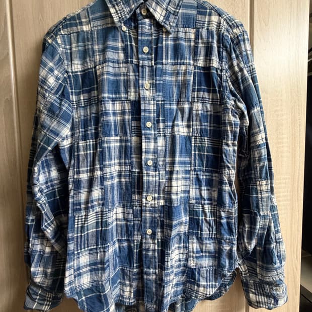 폴로 랄프로렌 인디고 패치워크 마드라스 셔츠 (커스텀핏)