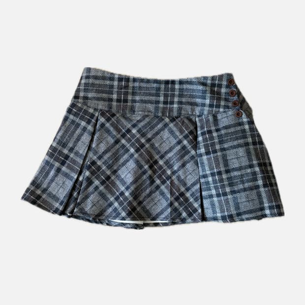 레이어드 체크치마 