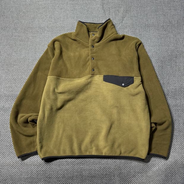 (새상품) 빈티지 아웃도어 플리스 스냅티