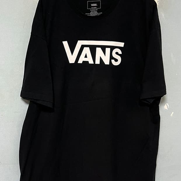 VANS 반스 클래식로고 남자 반팔티셔츠 블랙 라운드넥 XXXL 115