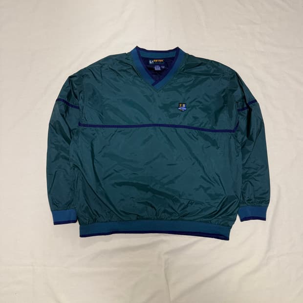 EBTEK(에디바우어) 브이넥 나일론 풀오버 90s