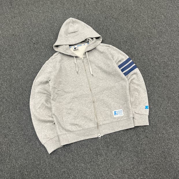 S) STARTER 스타터 그레이 스트릿 후드집업