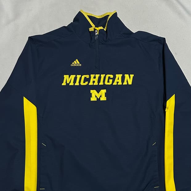 XL 아디다스 스코치 미시간 울버린스 풀오버