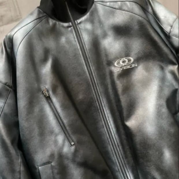 Civision csc 스노우 레더 봄버 자켓