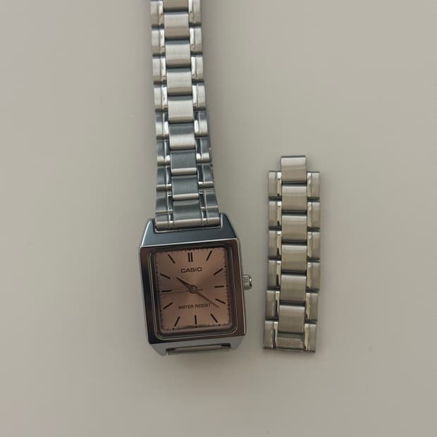 카시오 메탈 손목 시계 여성 시계 LTP-V007D-4E