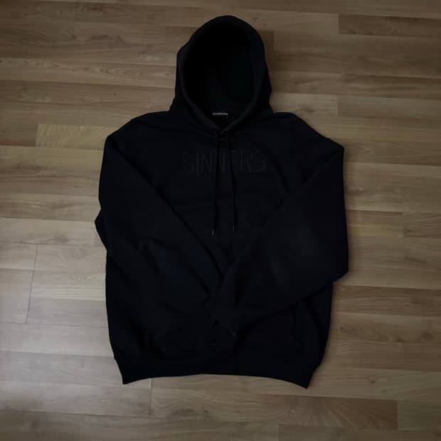 (남여공용)발렌시아가 시너스 후드티 블랙 Ssize(95~100)