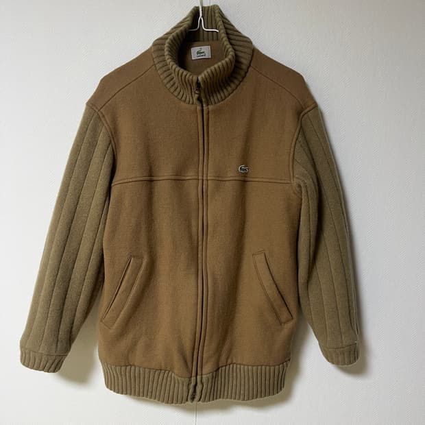 라코스테 울 니트 집업 자켓 100