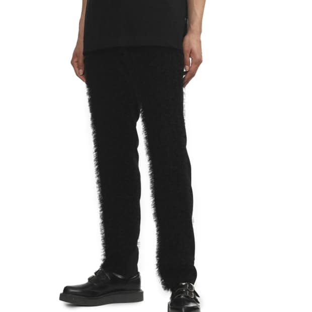 새상품 꼼데가르송 옴므플러스 러플디테일 블랙팬츠 M