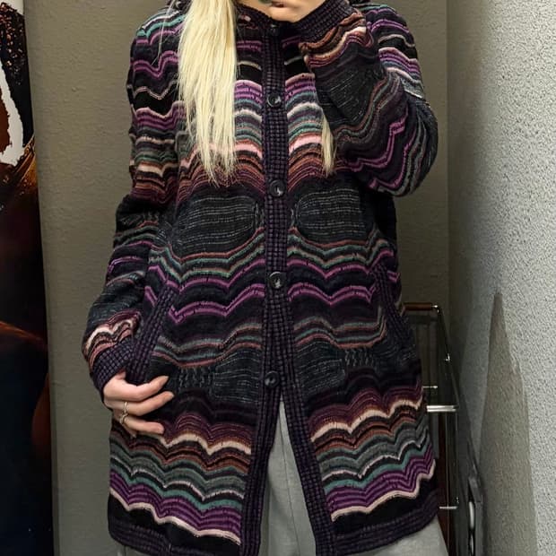 milluce 빈티지 멀티컬러 가디건