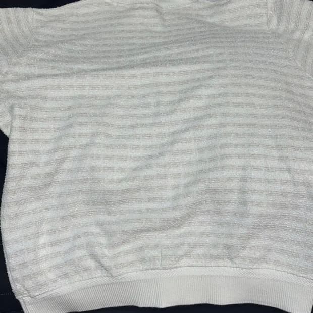 볼란테 차드말론 2사이즈 화이트 트위드 반팔