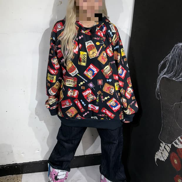 JPN 일본 빈티지 peko 산리오 캐릭터 후드티 L