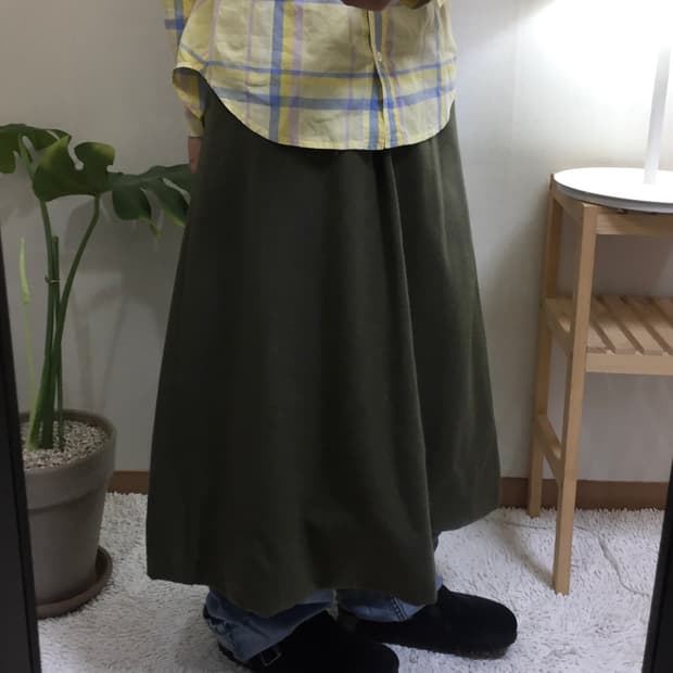 midori button detail skirt