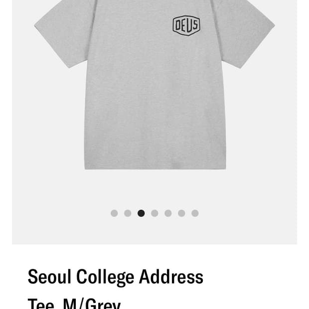 Deus Seoul College Address Tee_M/Grey 
