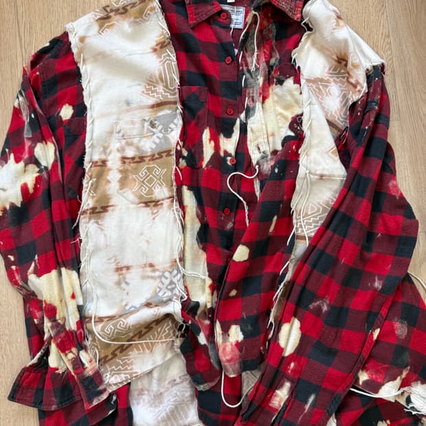 올리언스 스토어 리워크 체크셔츠