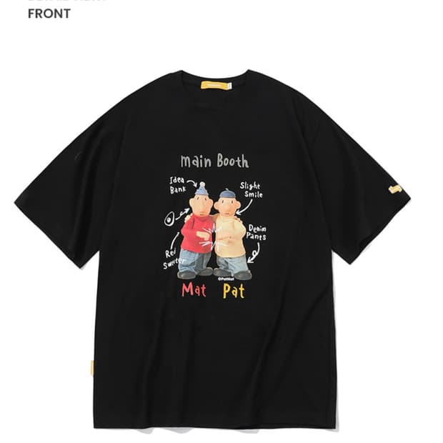 [⭐️새상품/메인부스] 패트와매트 QnA 티셔츠 (블랙/ SIZE 2)