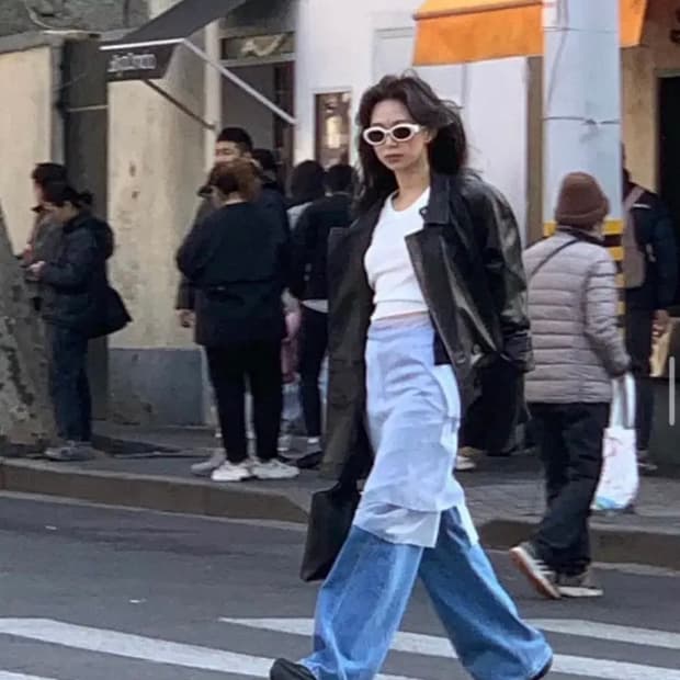 파르벵 FARVEN 볼륨 더블 레더자켓