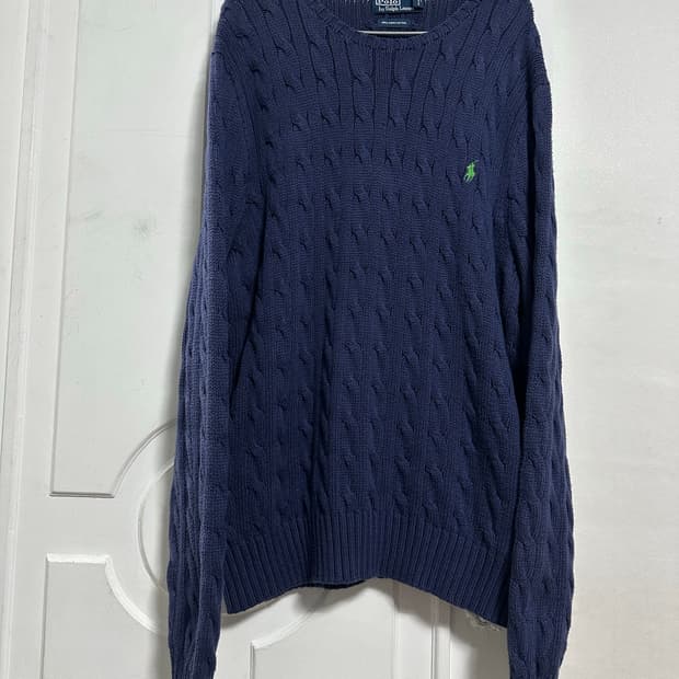 폴로 랄프로렌 피마코튼 꽈배기 니트