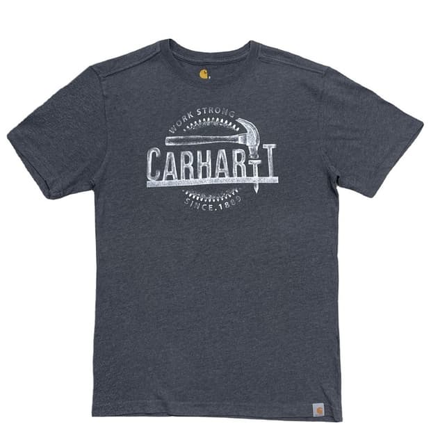 CARHARTT 프린팅 반팔 티 그레이 S
